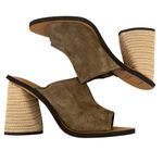 DV by Dolce Vit Dolce Vita Alba Olive Suede Open Toe Mules with Jute Woven Heel 9 Photo 6