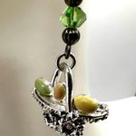 Long egg basket earrings Silver Photo 2