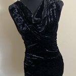 EXPRESS 90s Goth Black velvet cowel neck tank Photo 0