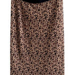Tahari Cheetah Print Sweater Skirt Stretch Size Medium Knee Length Brown Black Photo 0