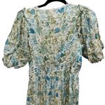 Rococo Sand Elan Puff Sleeve Midi Dress in Blue Multi Size L Photo 5