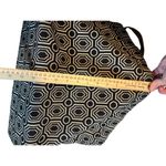 Geometric Patterned Tote Bag With Adjustable Straps & Zipper Closure Black Photo 6