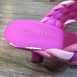 Marc Fisher  Womens Toree Heeled Mule Sandal Size 8.5 M Pink Woven Slip On Preppy Photo 5