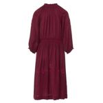 THE GREAT Ornament Embroidered Dress Dark red size XS NWT Photo 3
