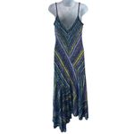 Joseph Ribkoff Women's Size 6 Small Fairy Sequin Green Blue Maxi Dress Photo 3