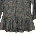 ZARA Ruffled Hem Gray Tunic Top Mini Dress Size M Photo 10