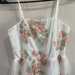Lulus Celebrating Sweetness White Floral Embroidered Tulle Midi Dress Size XS Photo 3