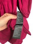 Ba&sh Robe Palerme Pink Mini Dress Linen Blend Puff Sleeve Womens 0 US Size 2 XS Photo 5