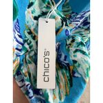 Chico's Summer Romance Bell Sleeve Coastal Shell Cardigan in Poolside Blue Large Photo 4
