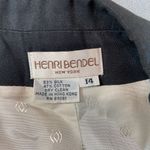 Henri Bendel Silk Black womens Jacket 2 Buttons Size 14 Photo 2