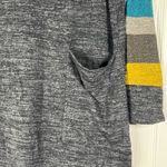 Vision USA Long Sleeve Colorblock Sweater Dress With Pockets Size Large Gray Photo 2