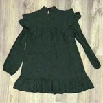 Wild Fable NWT  Women’s Mini Dress Long Sleeve Ruffle Mock Neck Gray Size XS Photo 2