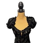 Urban Outfitters Velvet Floral Midi Dress Women’s Medium Black Whimsigoth NWT Photo 2