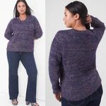 Lane Bryant Classic Crew-Neck Eyelash Tinsel Sweater Sz 14/16 NWOT Photo 1