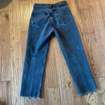 ZARA  high rise straight crop raw hem jeans size 4 Photo 8