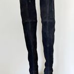 Stuart Weitzman  • Highland Boot over the knee thigh high black suede heeled Photo 10