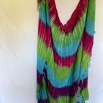 Rainbow stripes wraparound skirt fabric fabric rectangle 56 in X 47 in FLAWS Size undefined Photo 1