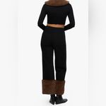 We Wore What Flare in Black Faux Fur Straight Leg Women’s Size 24 Photo 2