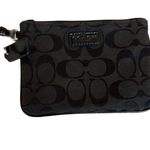 Coach Mini Monogram Black Clutch Card Wallet Wristlet Photo 1