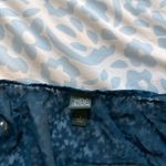 Wild Fable Teal Velvet and Sheer Floral  Tie Front Crop Top with Flared Sleeves Photo 2