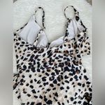 Aerie Leopard Print Wrap One Piece Full Coverage Swimsuit, Size Large Photo 4
