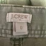 J.Crew Women's Green Linen Low Rise Button Zip Casual Walk Beach Shorts Size 0 Photo 3
