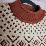 American Eagle  OUTFITTERS FAIR ISLE MOCK NECK CROPPED LENGTH SWEATER S Photo 2