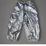 Urban Outfitters UO Jana Metallic Balloon Cargo Pant Women’s Small Silver Photo 6