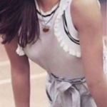 CAbi Topspin knit tee with ruffles style 5199 Small Photo 0