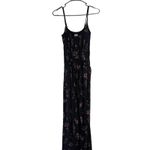 Kaileigh Women's Size Small Adalia Knit Black Floral Wide Leg Jumpsuit Photo 1