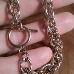 Twisted Link Chain Ion Plated Rose Gold Over Stainless Steel Bracelet (8 Inch) Photo 4