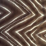 Brown and Cream Zig Zag Print Silk Scarf Photo 3