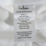 Lulus  White Long Sleeve Mini Cocktail Dress Size Small White Bodycon Party Dress Photo 9