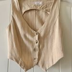 Sage the label linen vest Tan Photo 2