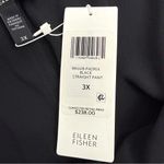Eileen Fisher  Satin Straight Leg Pant Trousers Pull On Black Photo 11