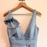 Mac Duggal Blue Sleeveless V Neck Bow Detail Mermaid Gown Size 2 Photo 5