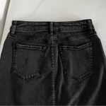 Tinsel Black Frayed Denim Skirt Size 26 Stone Wash Zip Closure Cotton A Photo 3