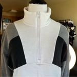 Hollister  Women Size X small Half Zip Cropped Top Black Gray Long Sleeve Sweater Photo 2