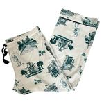 Katie Kime Fort Worth Toile Blue Green White Drawstring Waist Pajama Pants 3 XL Size 3X Photo 8