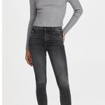 Mother The Stunner Frayed Ankle Friday the 13th Jeans 25 Black Photo 1