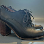 Lucky Brand  Black Leather Maisie Oxford Heeled Shoes Pumps Women’s Size 8.5 Photo 0
