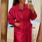 Barbie Pink Vintage Trenchcoat Pink Trench Nylon Trench Womens 5/6 Photo 3