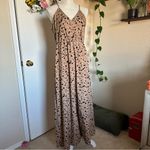 SheIn Dalmatian Beige and Black Patterned Maxi Dress Photo 2