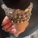 Badgley Mischka New bags new Mishka set of four stretch bracelets gold Silver Photo 0