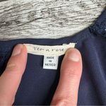 Tea N Rose Women's Blouse Top Shirt Dark Blue M Med Medium Lightweight Lace Thin Photo 9
