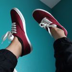Forever 21 f21 burgundy low top canvas sneakers Photo 1