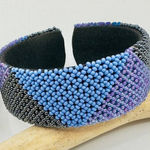 Handmade South African Beaded Wide Bangle Open Cuff Bracelet Free Size Photo 0