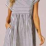 Striped Babydoll Dress Size M Photo 0