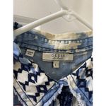 Guess  Jeans Women's Top Denim Tank Tie Button Blue Wash Large Photo 1