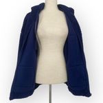 Ivory Ella  NWOT Navy Blue Zip Front Sherpa Hoodie Size Small Cozy Oversized Photo 6